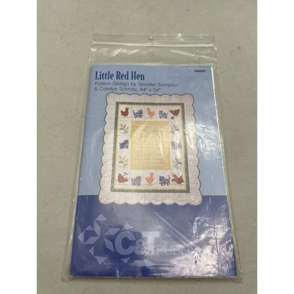 Little Red Hen Pattern Jennifer Sampou 80009 Sewing Quilt Pattern C&T Publishing